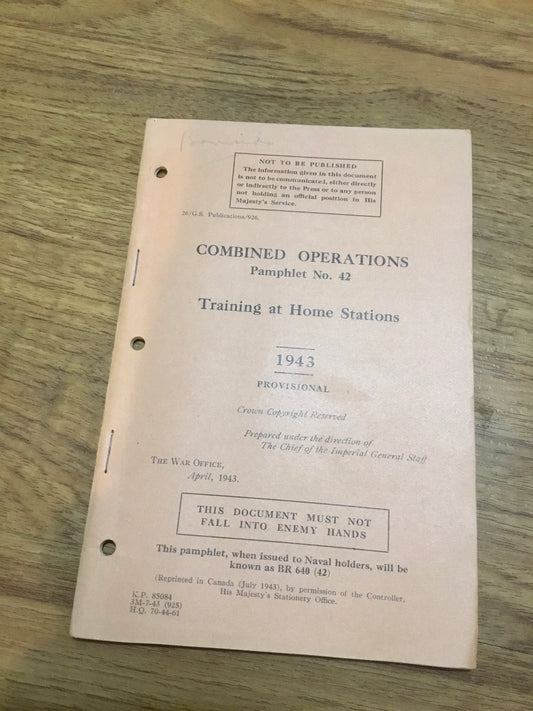 Combined Operations Training at Home 1943 British
