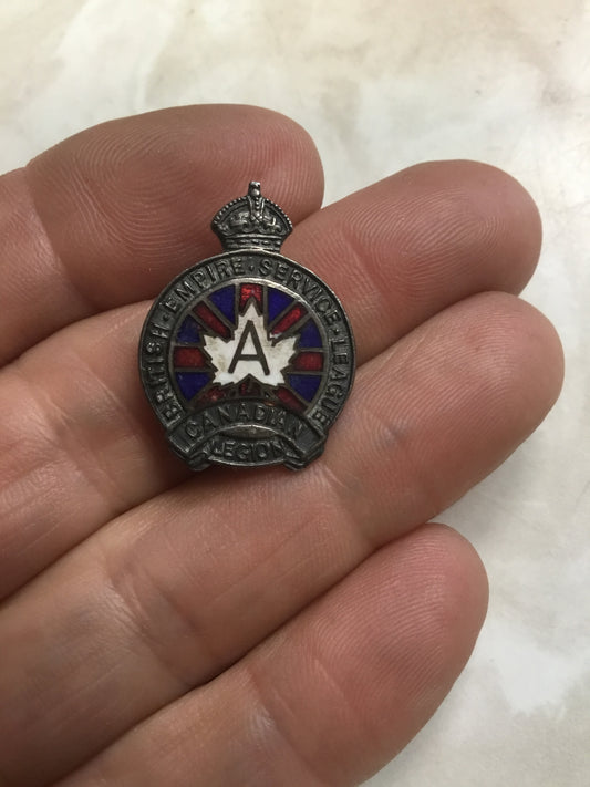 WW2 Canadian Legion British Empire Service League Lapel Pin