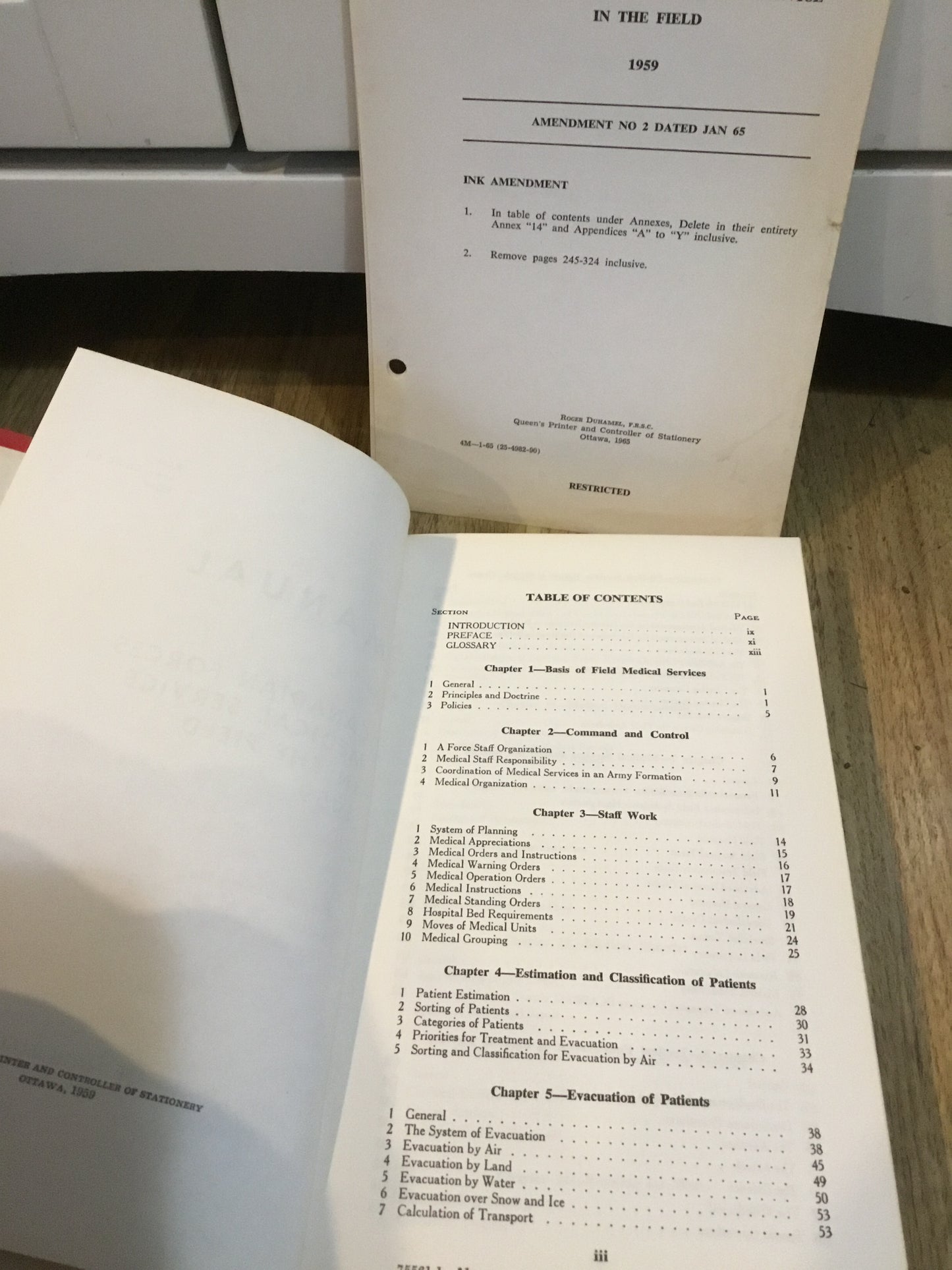 Manual of the Canadian Forces Medical Services in the Field 1959