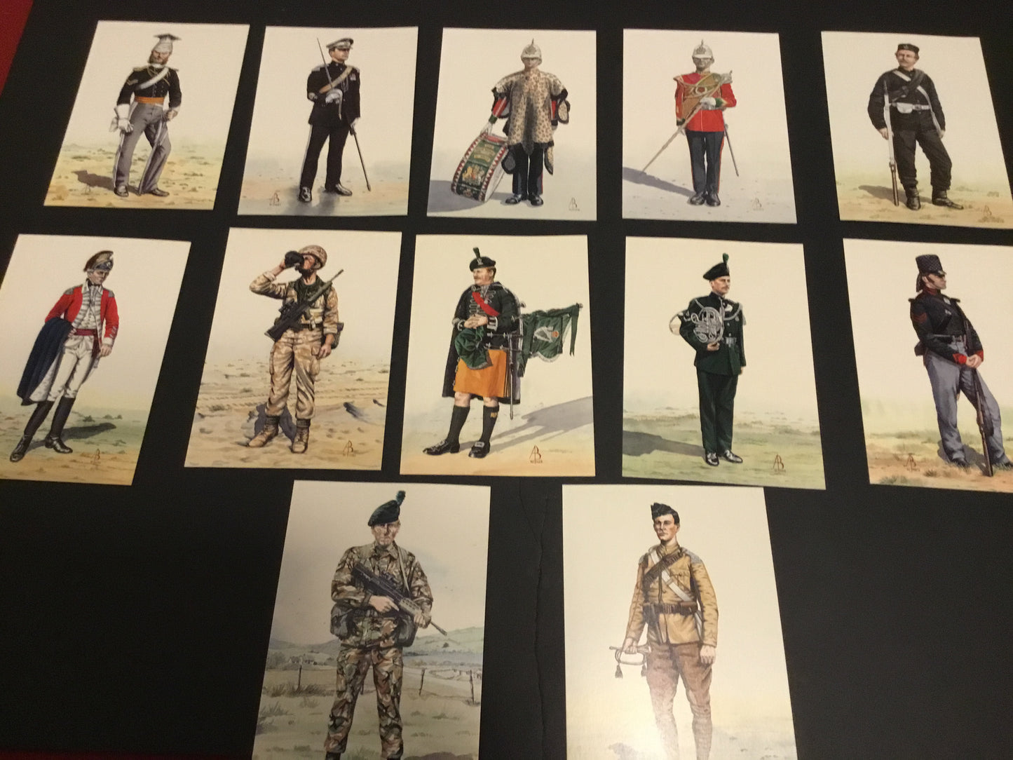 Lot of 12  British  Soldier Post  Cards by Alix Baker