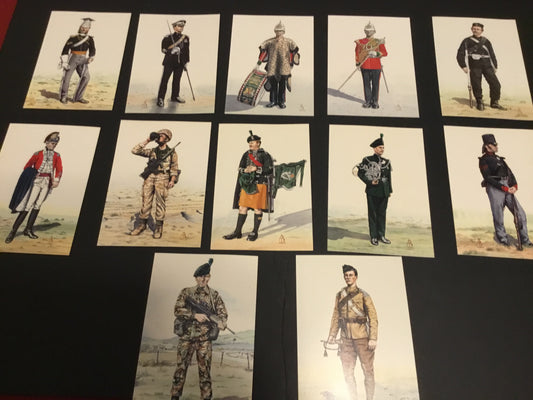 Lot of 12  British  Soldier Post  Cards by Alix Baker
