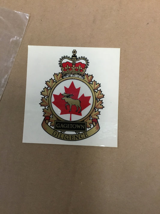 Vintage Gagetown Decal/Sticker Queens Crown