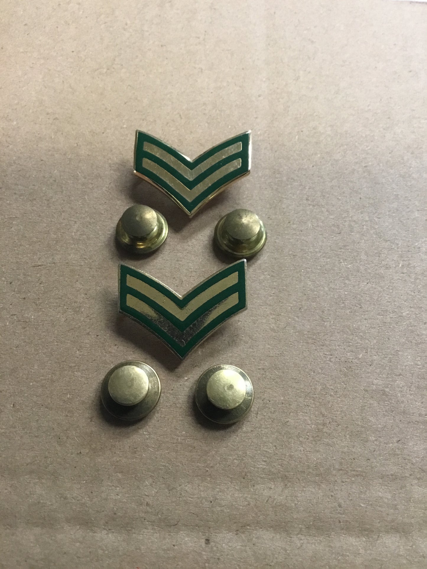 Pair Canadian Forces Corporal  Collar Badge /Pins