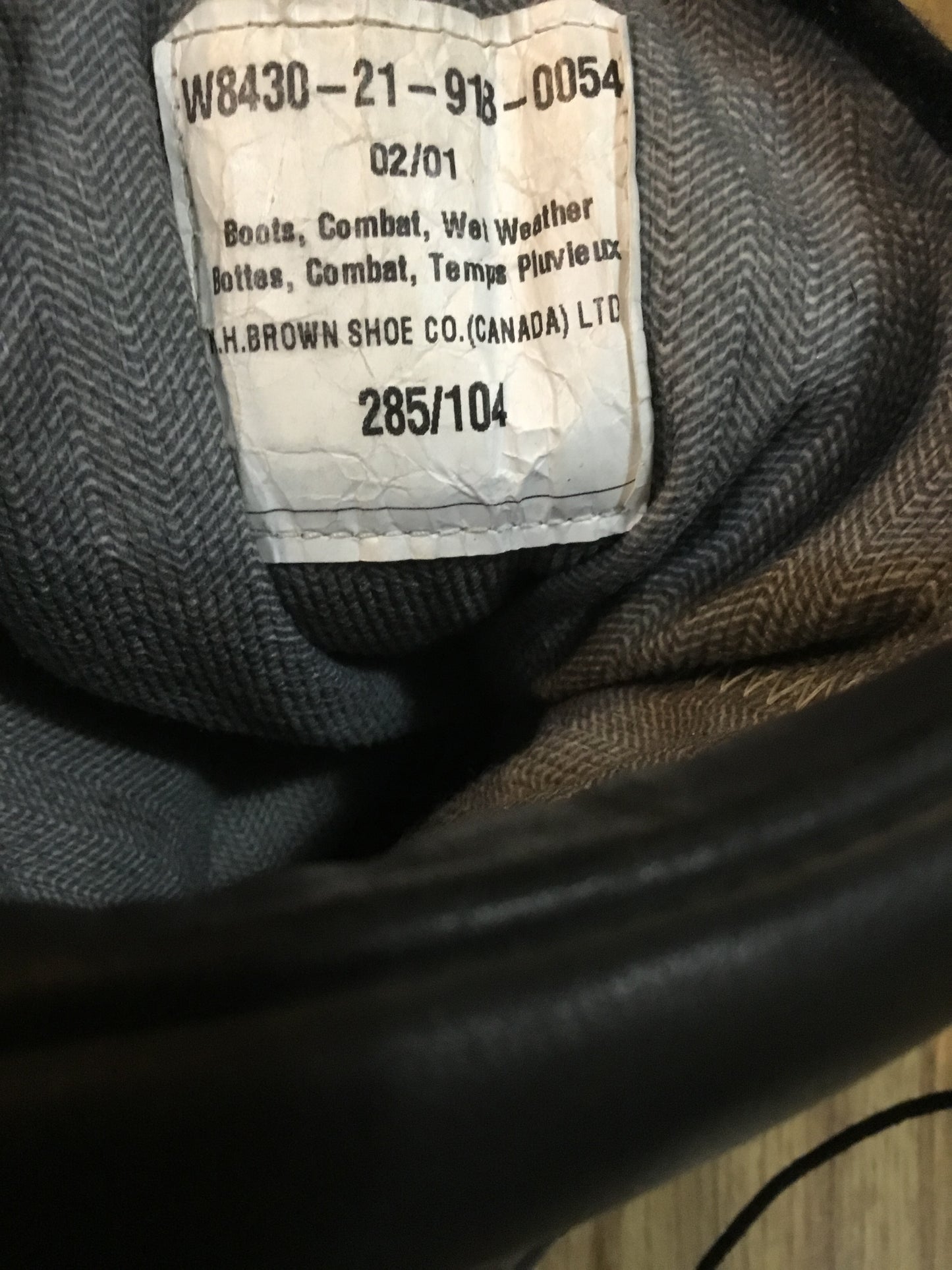 Canadian Forces Web Weather Boots Gore-Tex Size 11.5