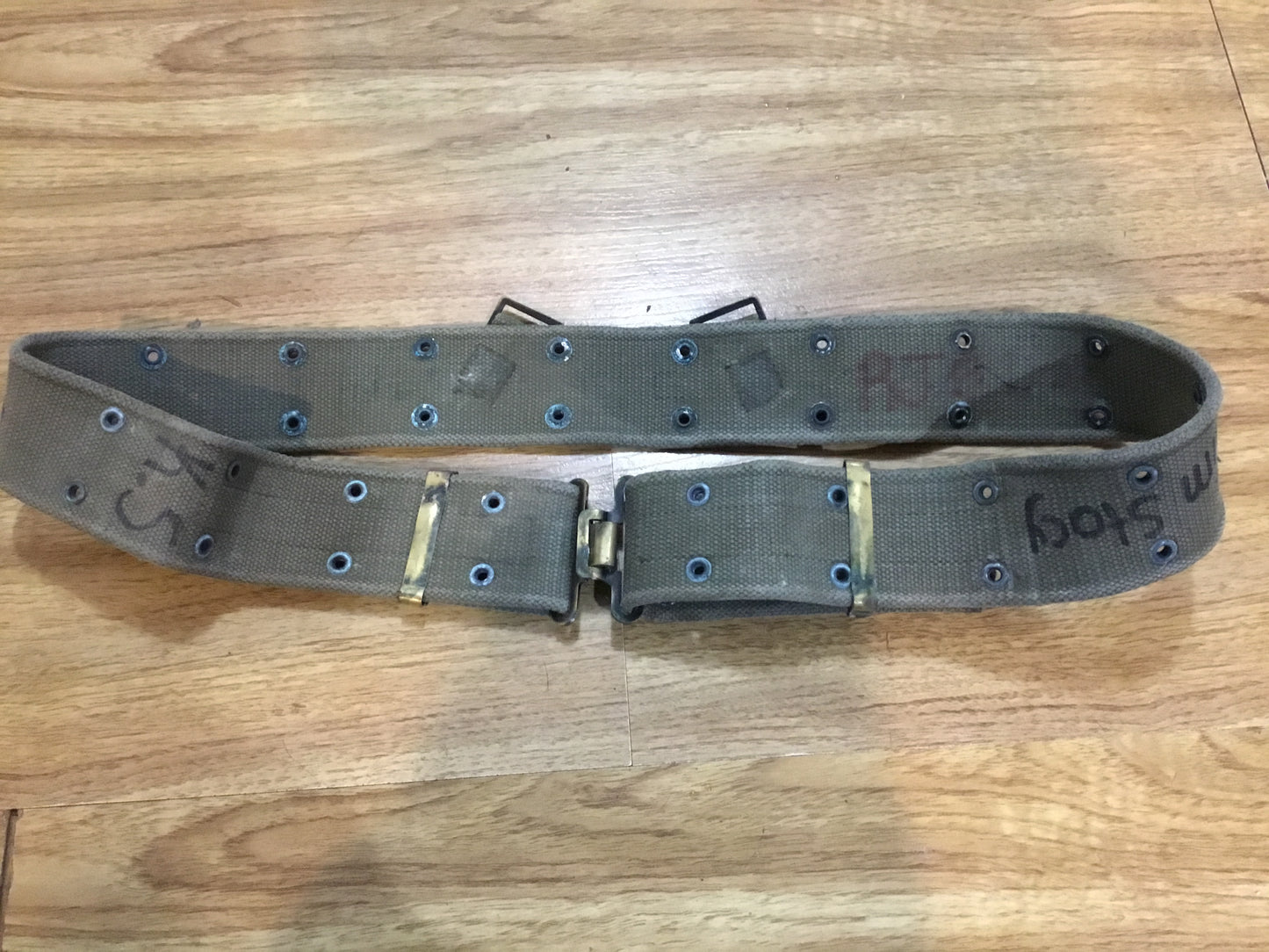 Vintage Military Web Belt Brass Fittings