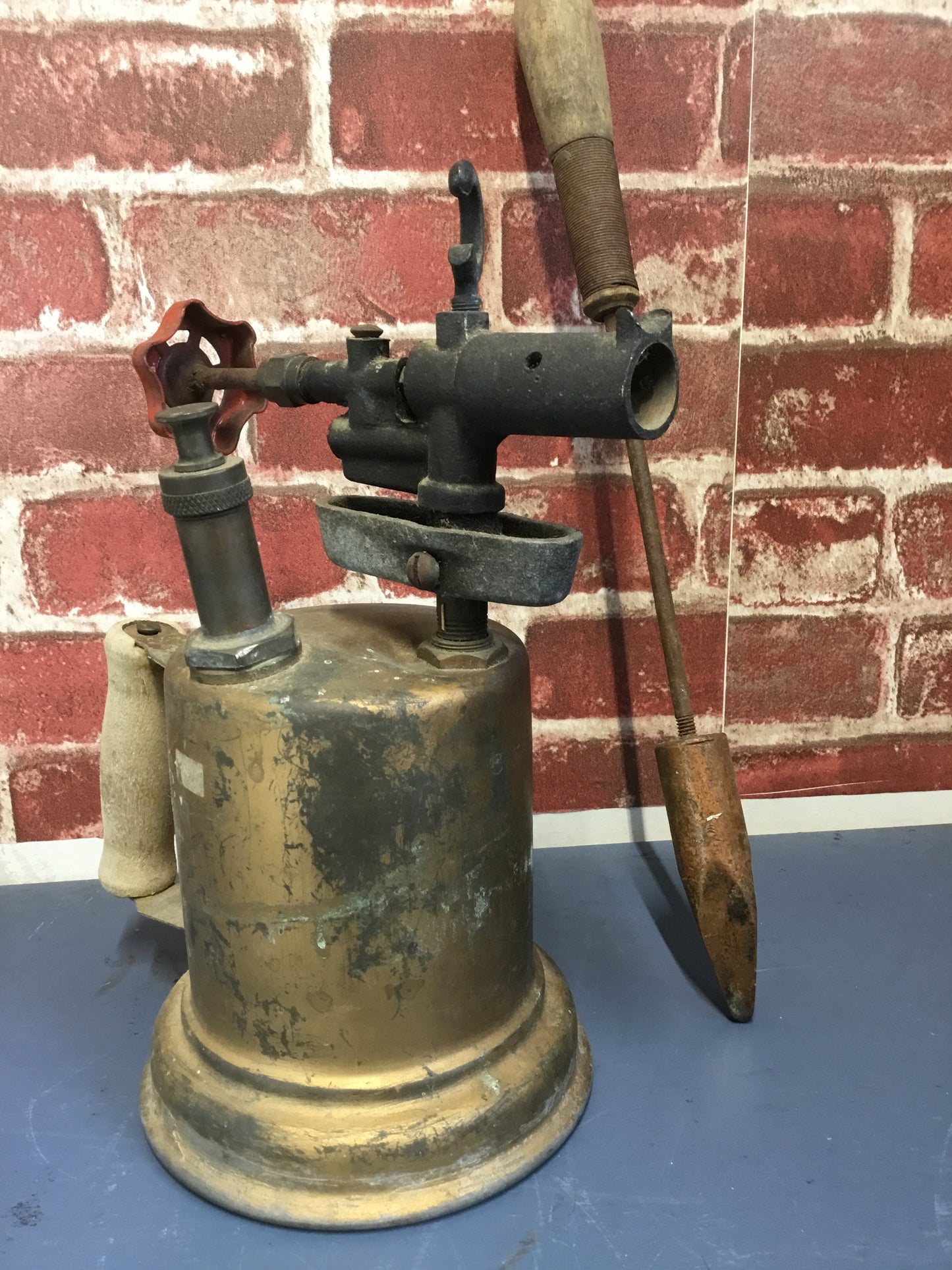 Antique Blow Torch with soldering  Iron