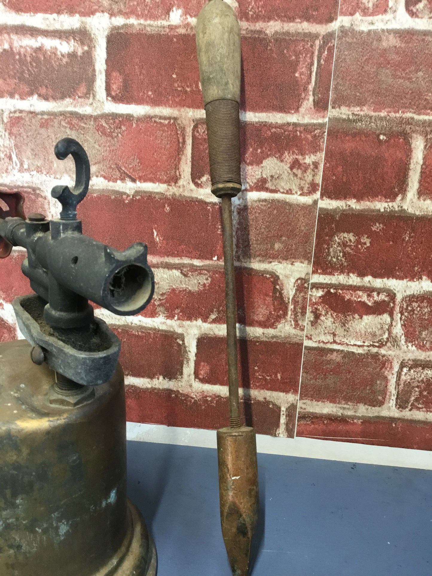 Antique Blow Torch with soldering  Iron