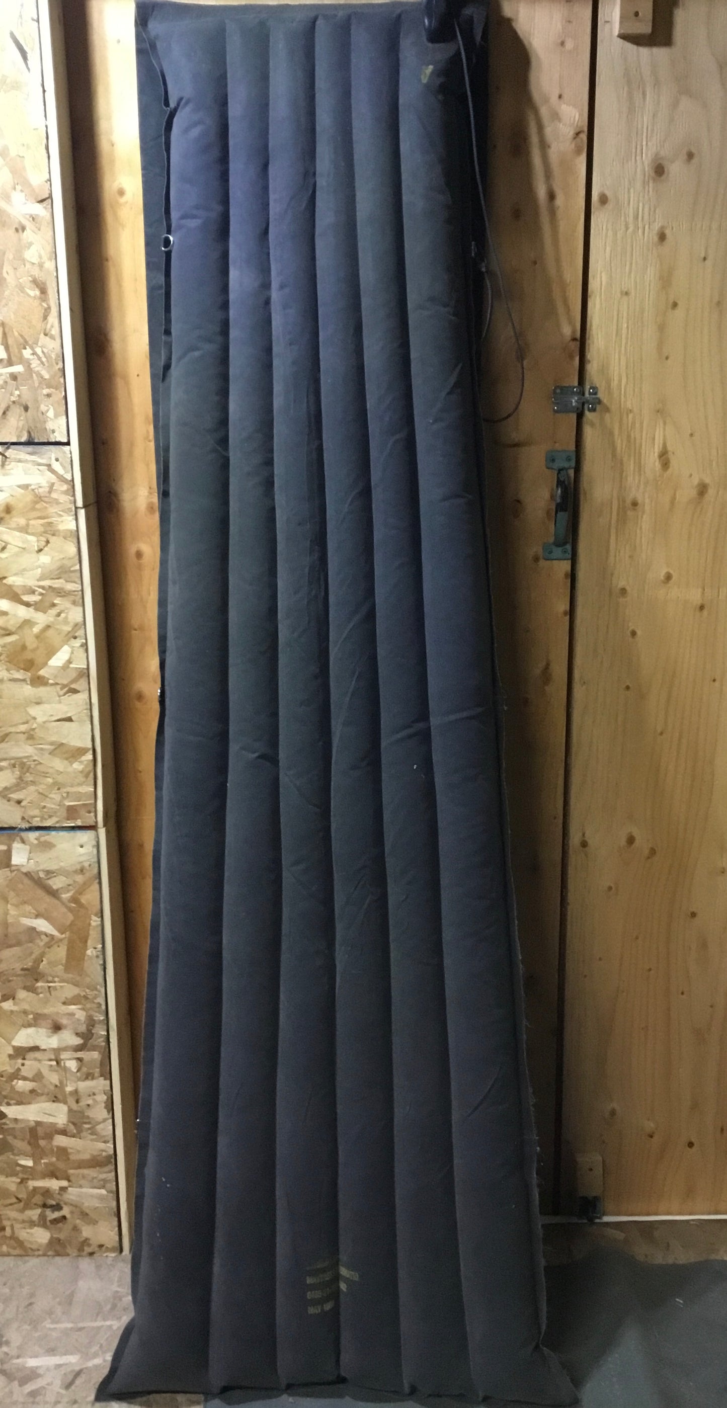 Vintage Canadian Military Black Rubber Air mattress