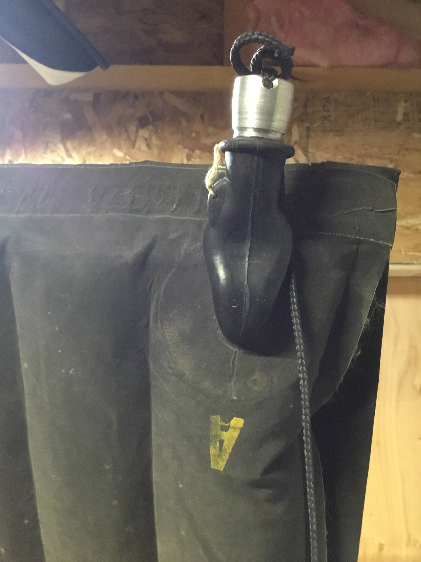 Vintage Canadian Military Black Rubber Air mattress