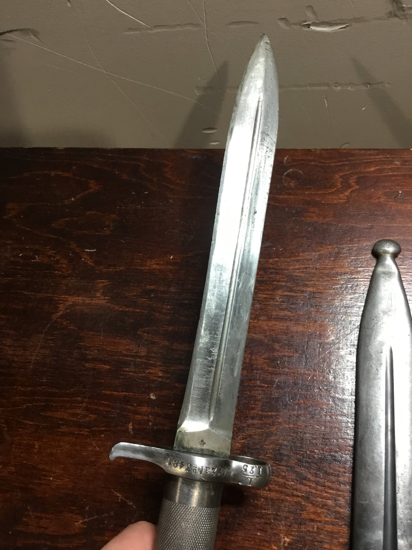 Original Swedish Mauser M1896 Knife Bayonet with Scabbard