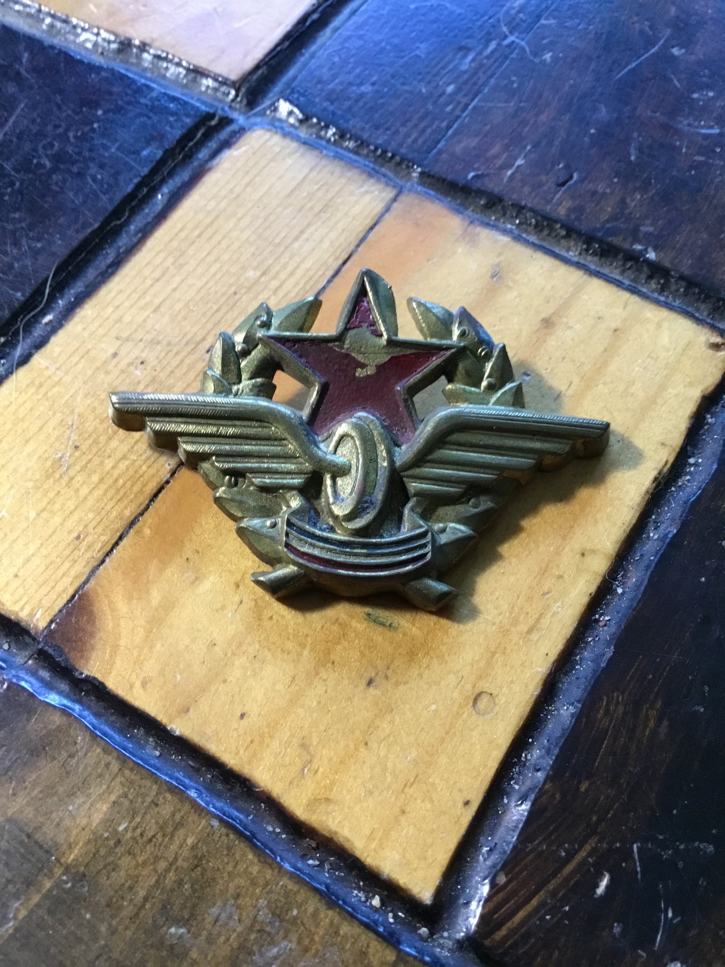 Yugoslavia railway workers rail railroad Badge Pin from 1950s