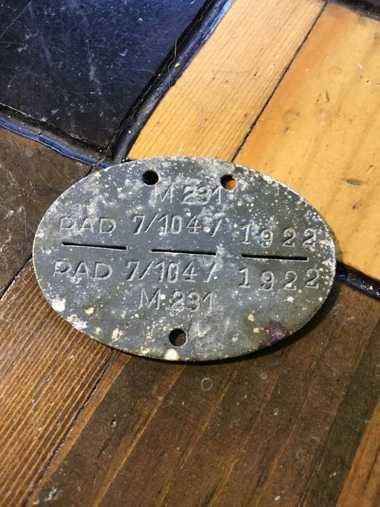 WW2 original German DOG TAG – ID DISC