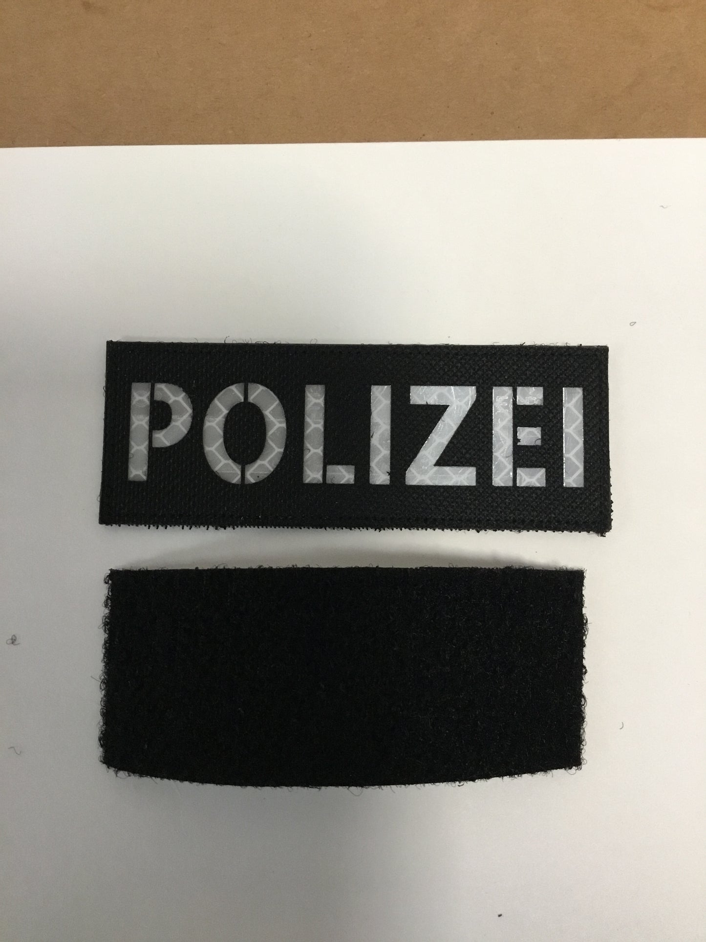 Reflective embroidered Polizei  Velcro Patch