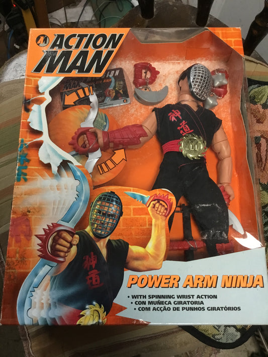 / Hasbro vintage 12 inch ACTION MAN  1995 POWER ARM NINJA