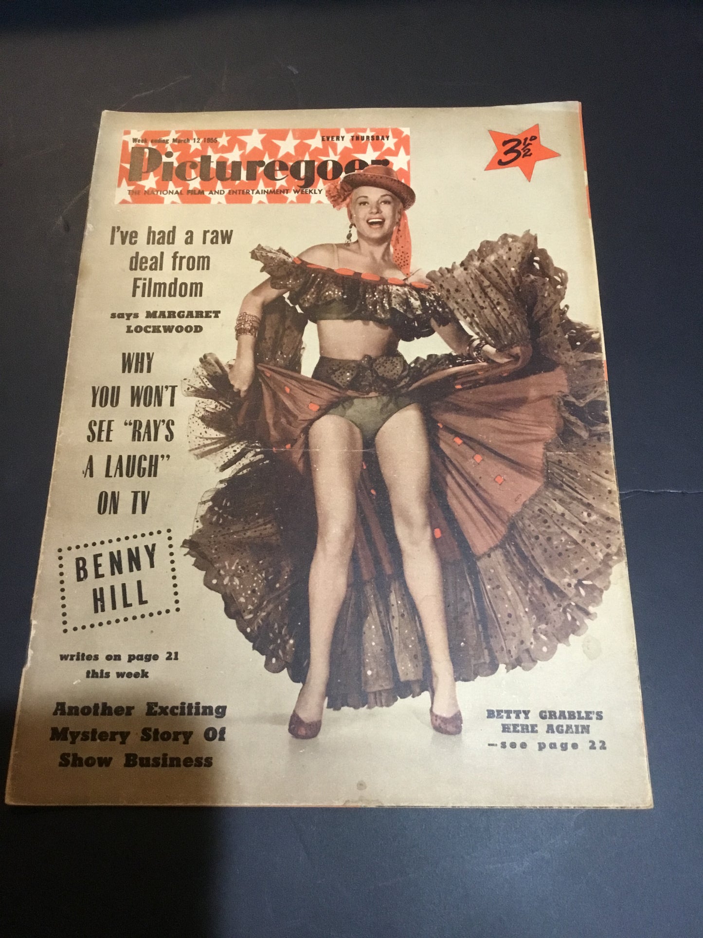 March 1955 Picturegoer Magazine Stars of the Past.