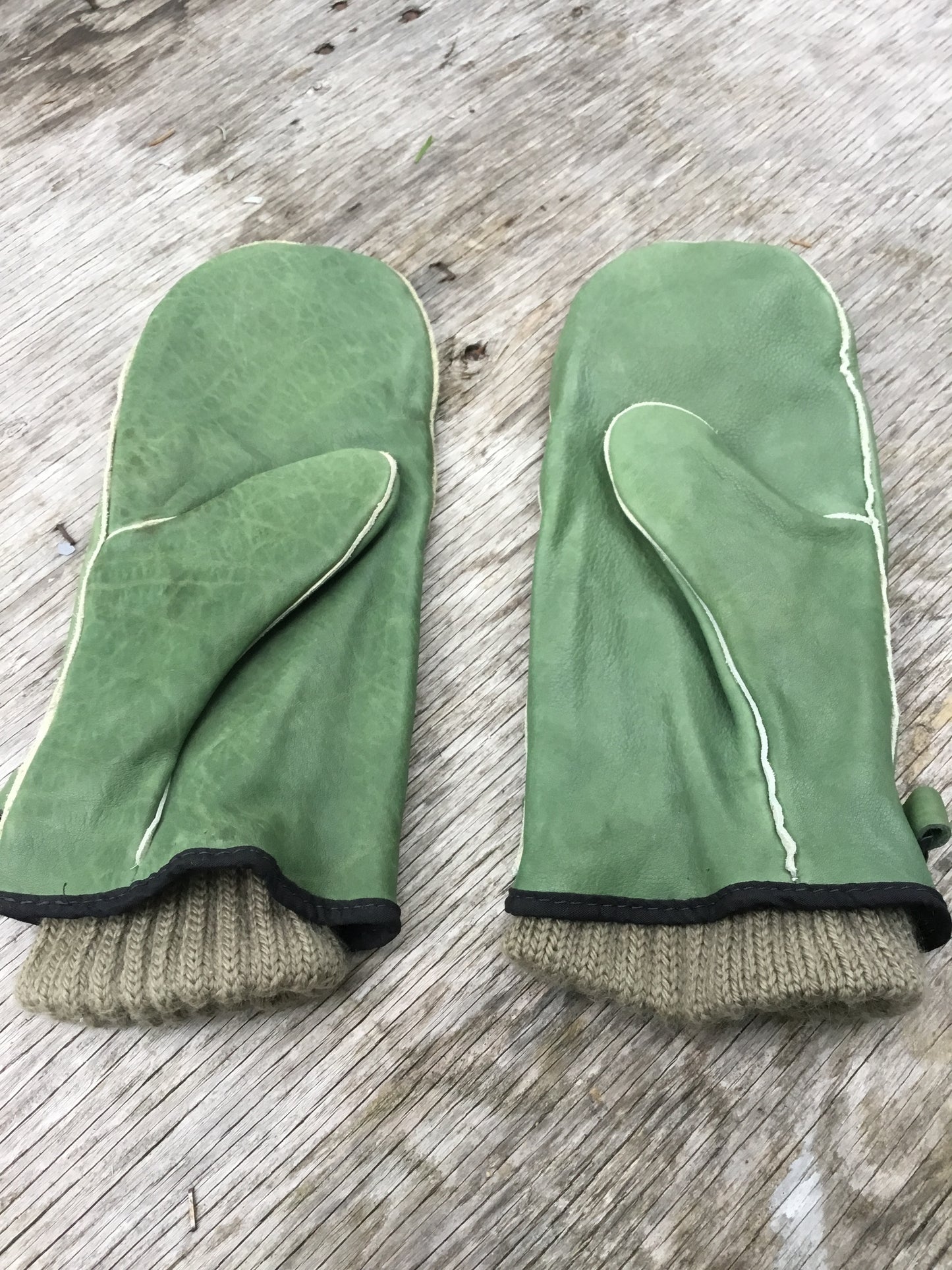 Vintage Leather mitts with Liners (Medium)