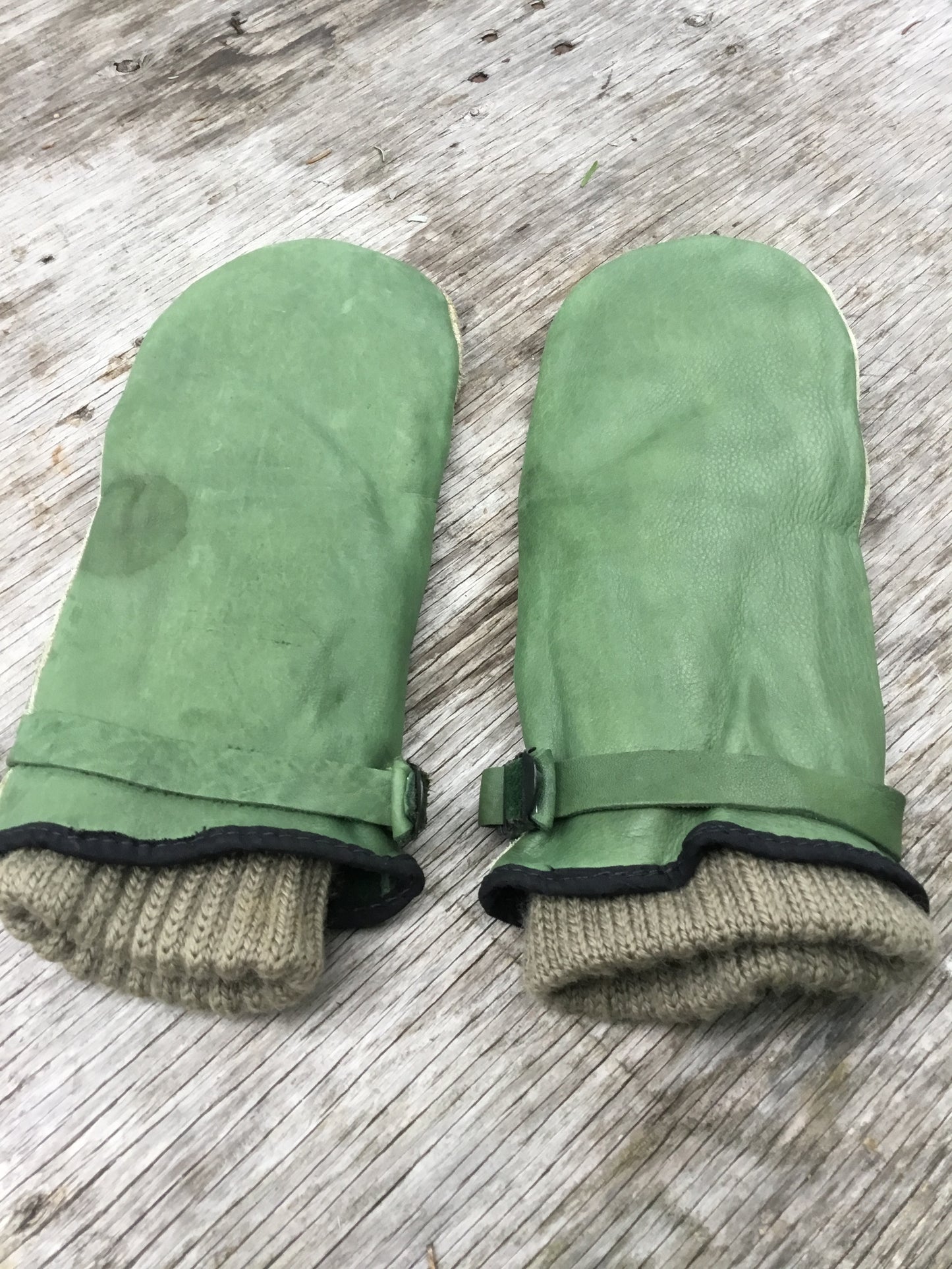 Vintage Leather mitts with Liners (Medium)