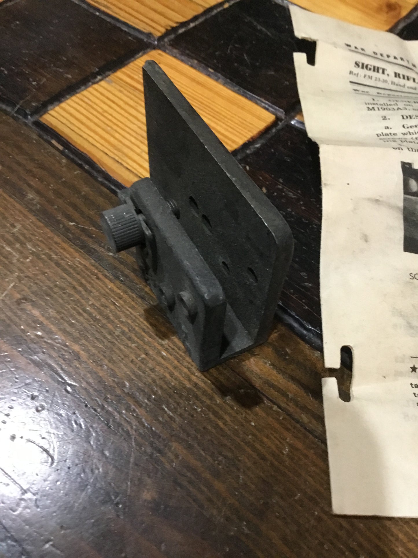WWII ARMY DRILL JIG LEFT OF M1 1903 1903A AND CARBINE STOCK