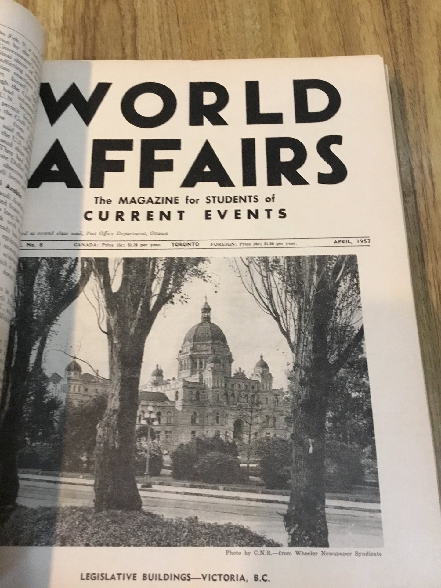 Lot of Vintage 15 World Affairs Magazines for Students 1956 to 1959