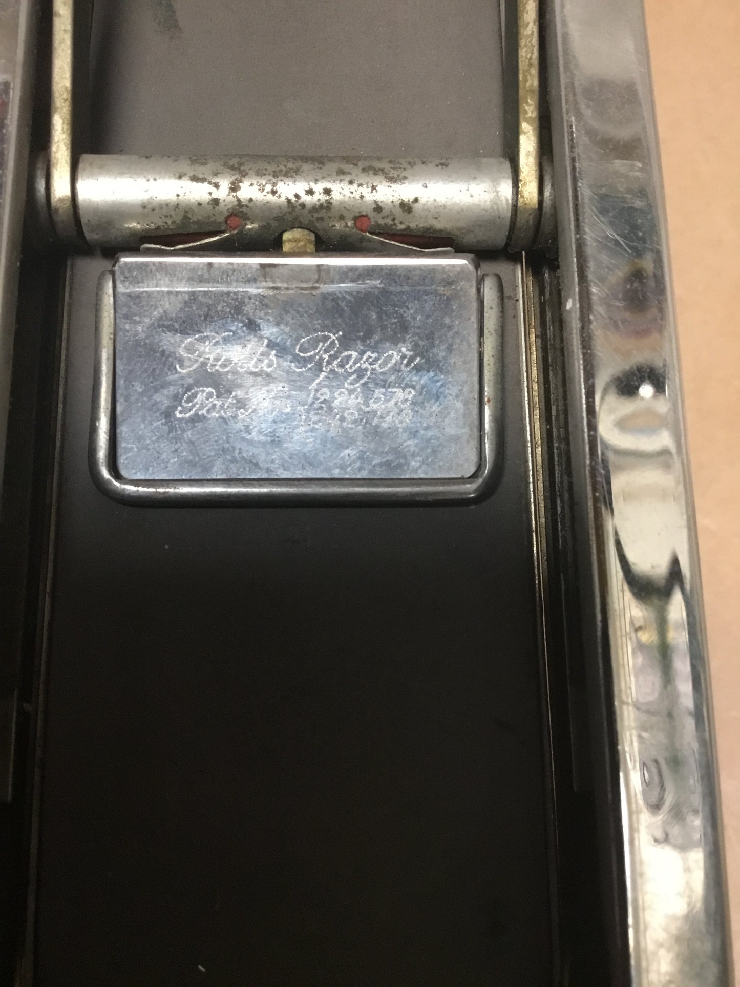 Antique Rolls  Razor with Strop and Stone Built in .