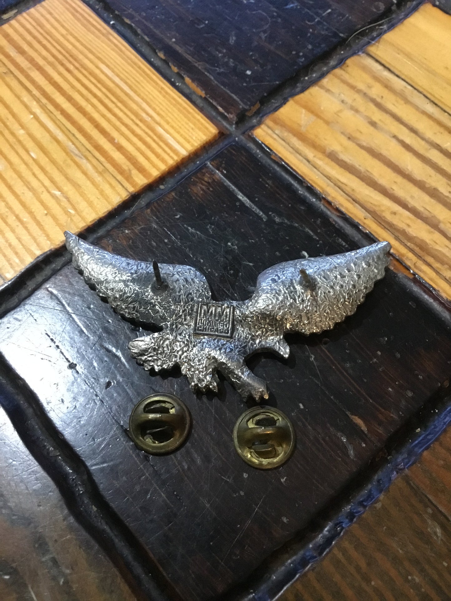 Antique Eagle Pin , with makers name