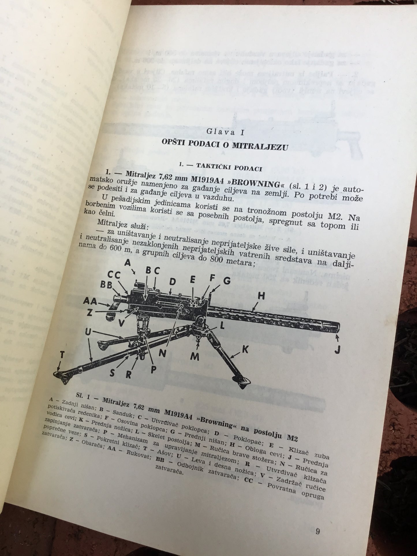 Russian Military Manual for 7,62 M1919A4 Browning Machine Gun 1966