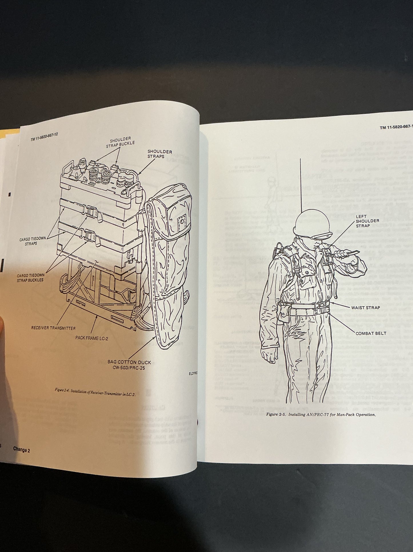 original AN/PRC-77 including Receiver Transmitter RT-841/PRC-77 TM 11-5820-667-12 Operators and Organizational Maintenance Manual dated 1 January 1987