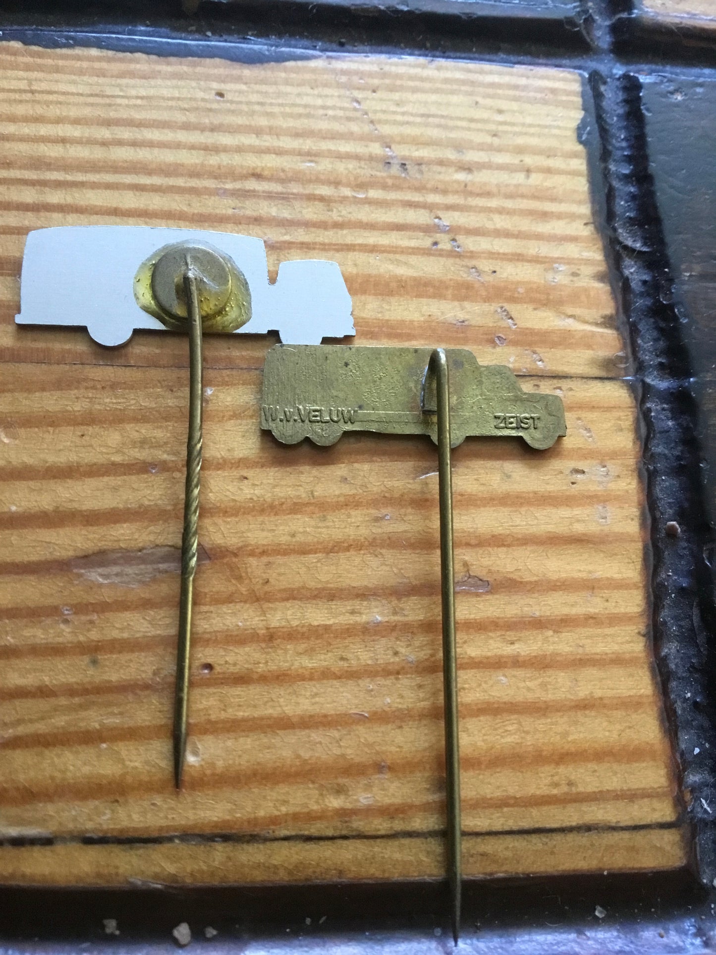 2 Vintage Advertising delivery Trucks Stick Pins