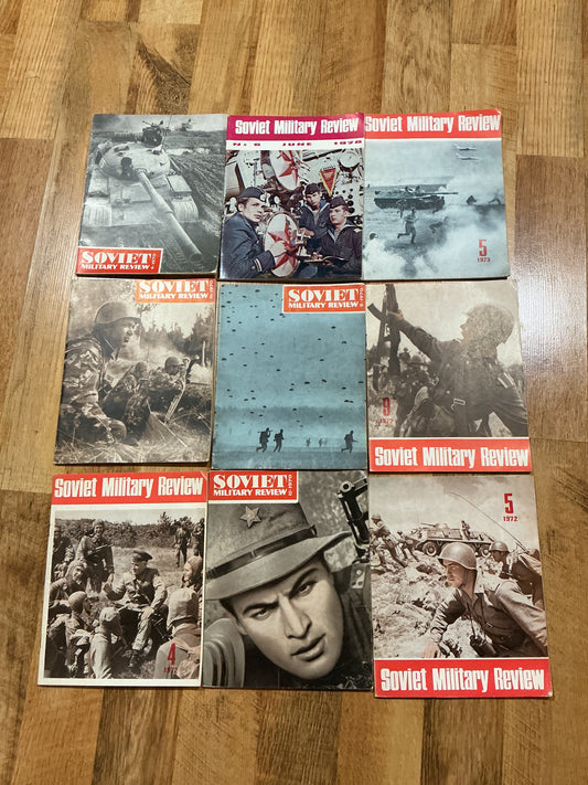 Lot of 9 1970s Soviet Military Review Magazines