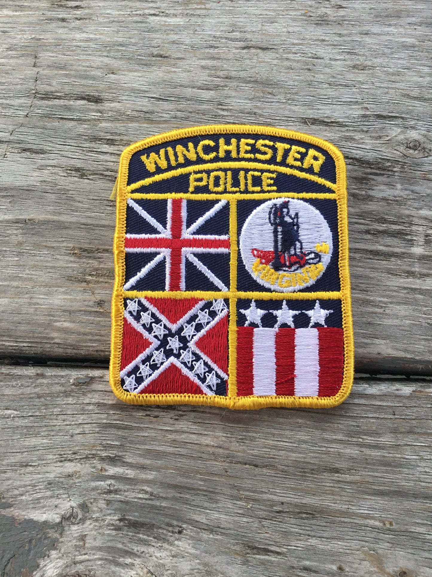 vintage Winchester Police shoulder patch