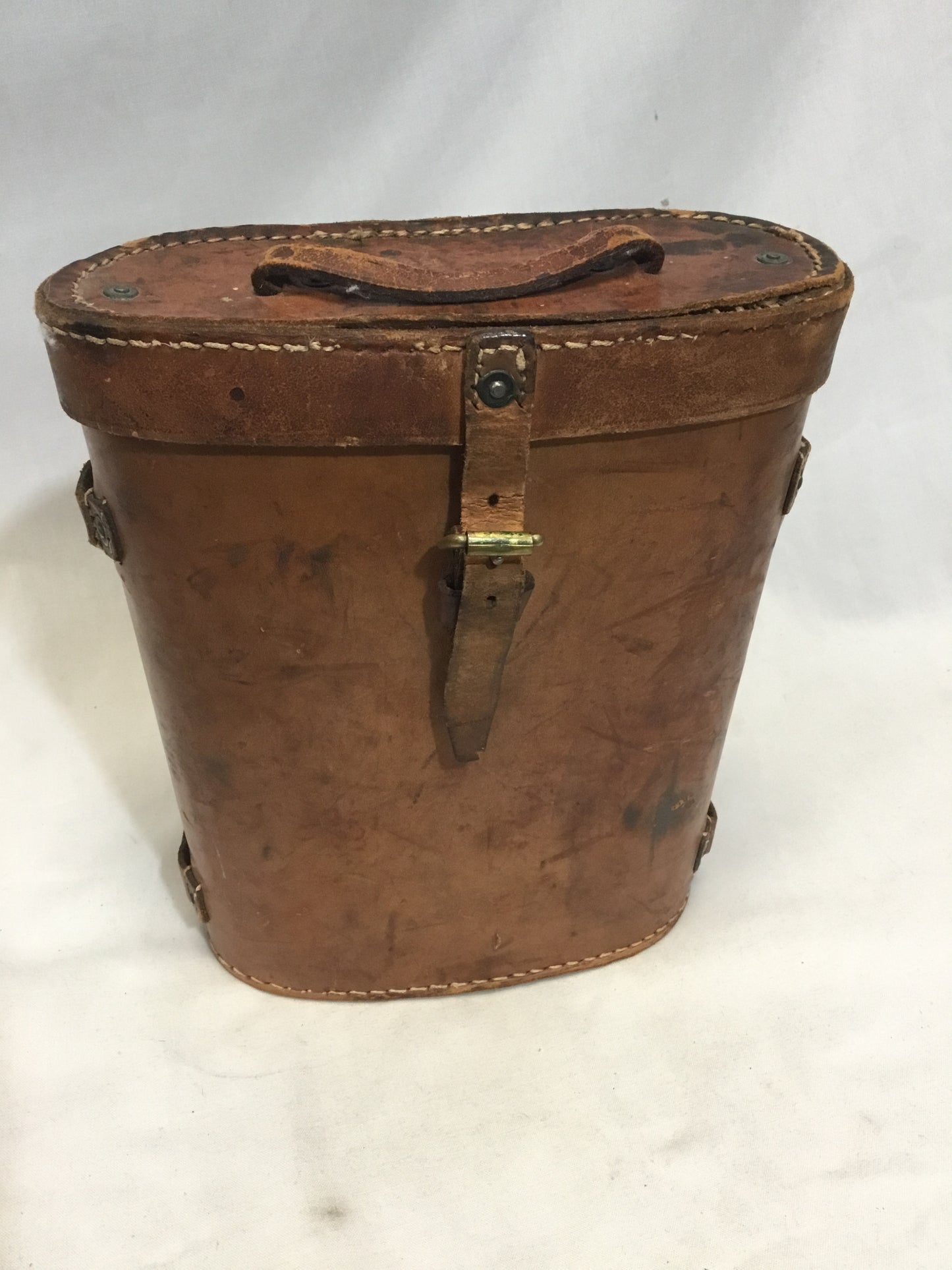 Early Leather Binocular case , 8 1/2 inches