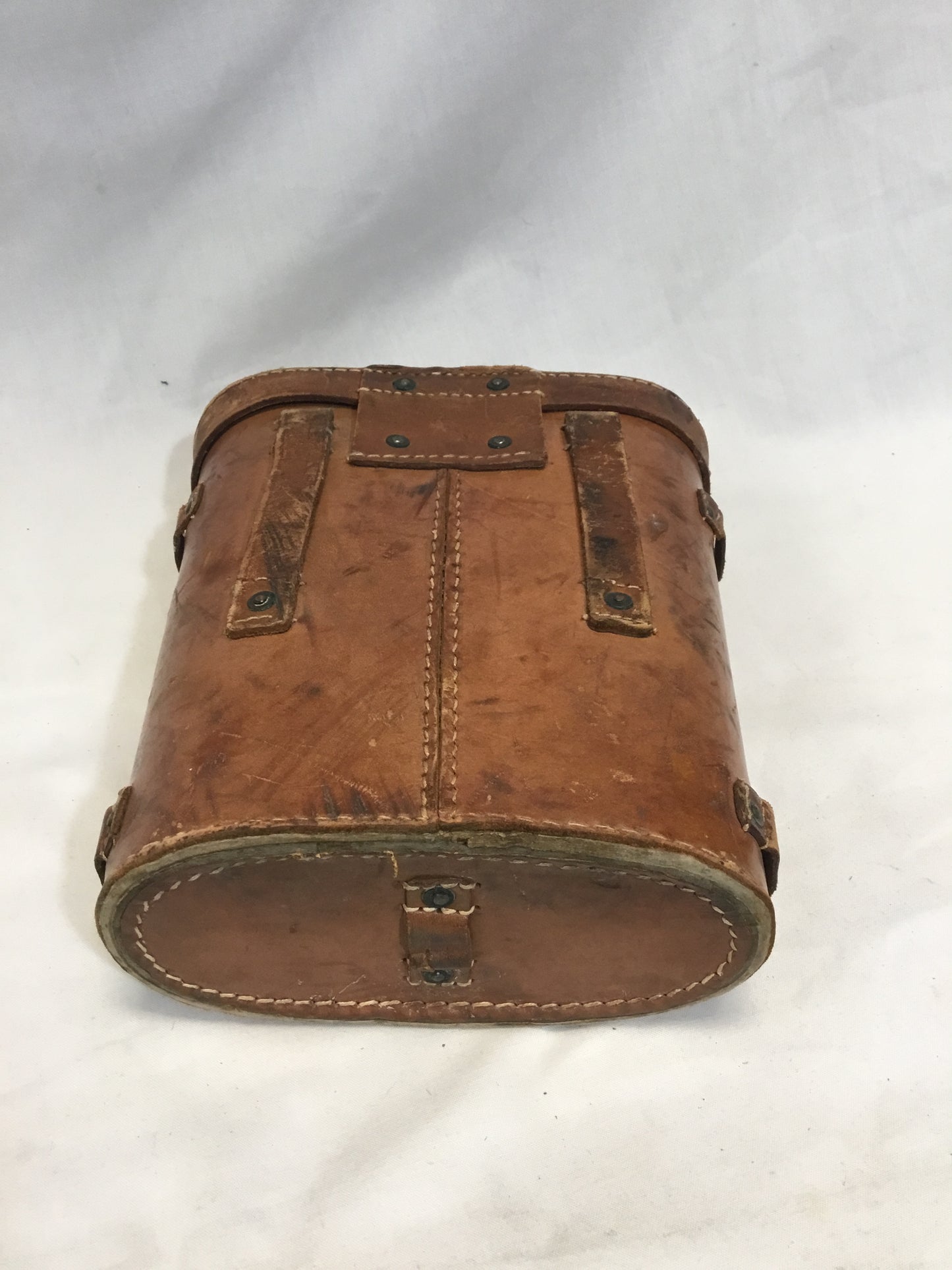 Early Leather Binocular case , 8 1/2 inches