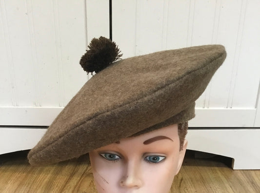 British KHAKI TAM 'O' SHANTER HAT ( Reproduction)