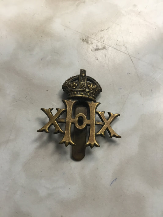 War time British 20th Hussars Hat Badge