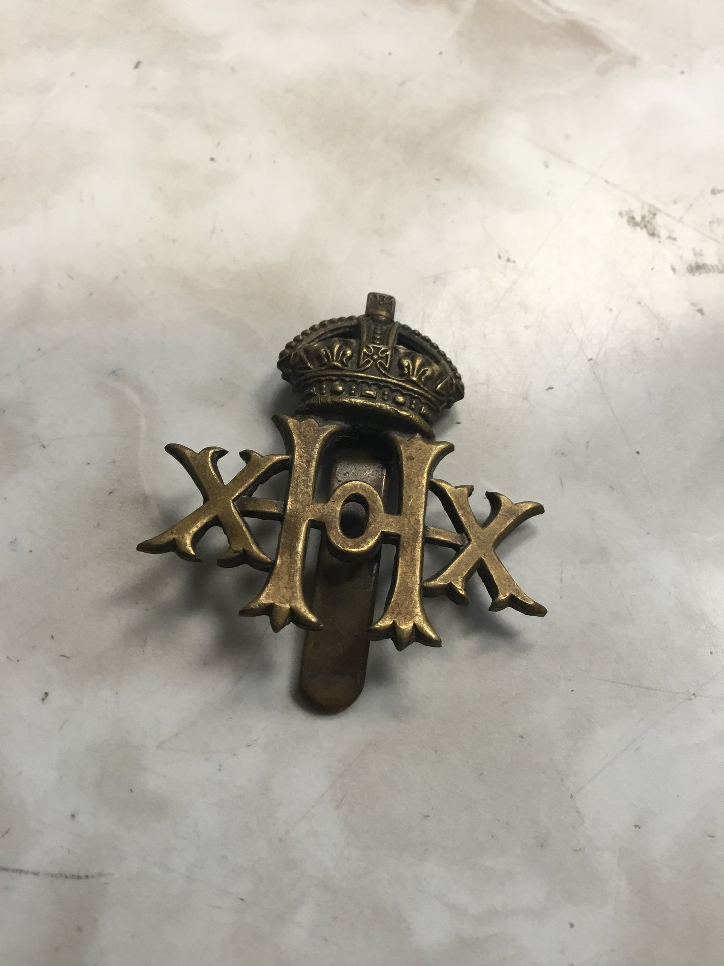 War time British 20th Hussars Hat Badge