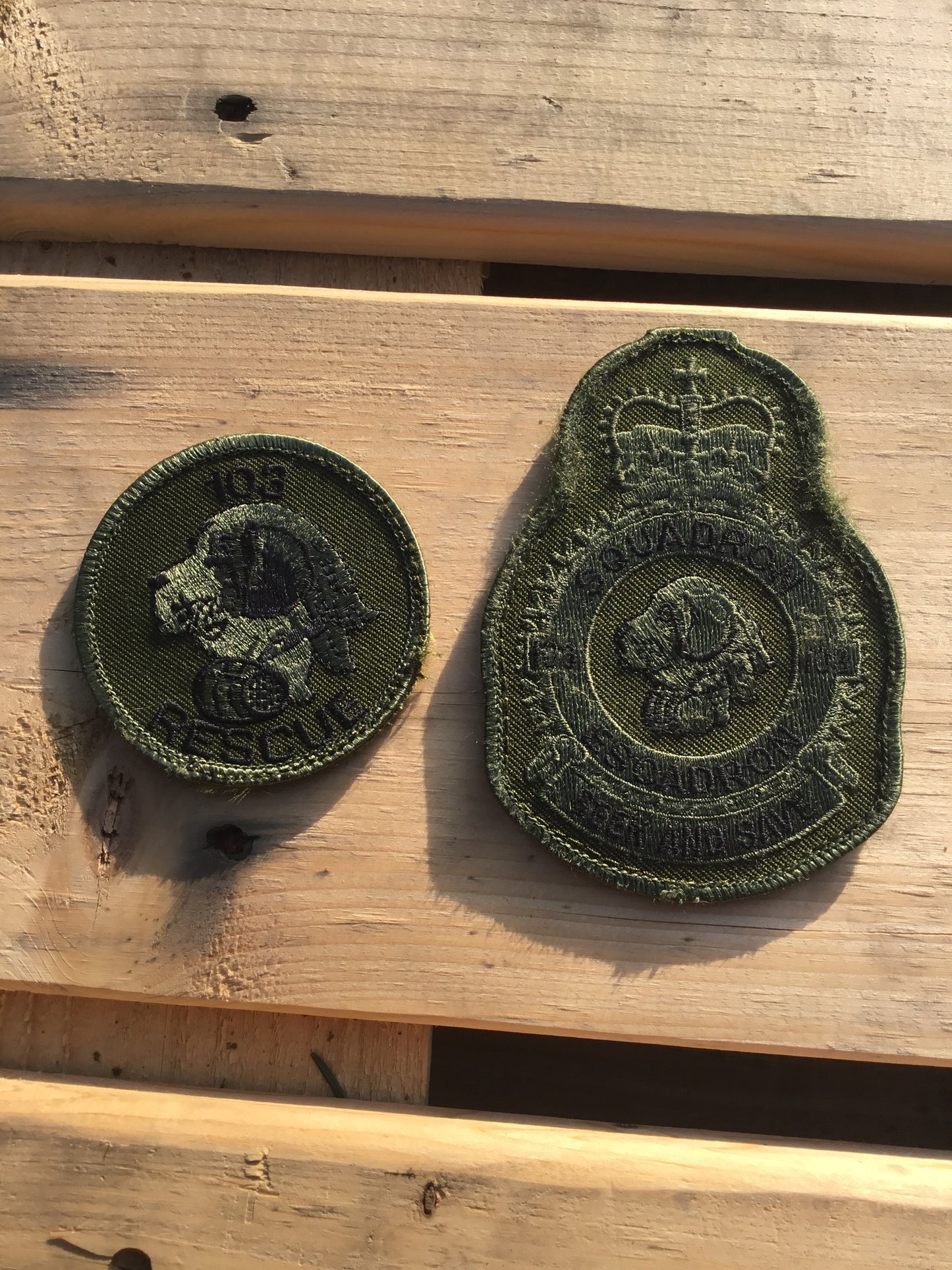 2 Subdued 103 Rescue Squadron Patches , Canadian