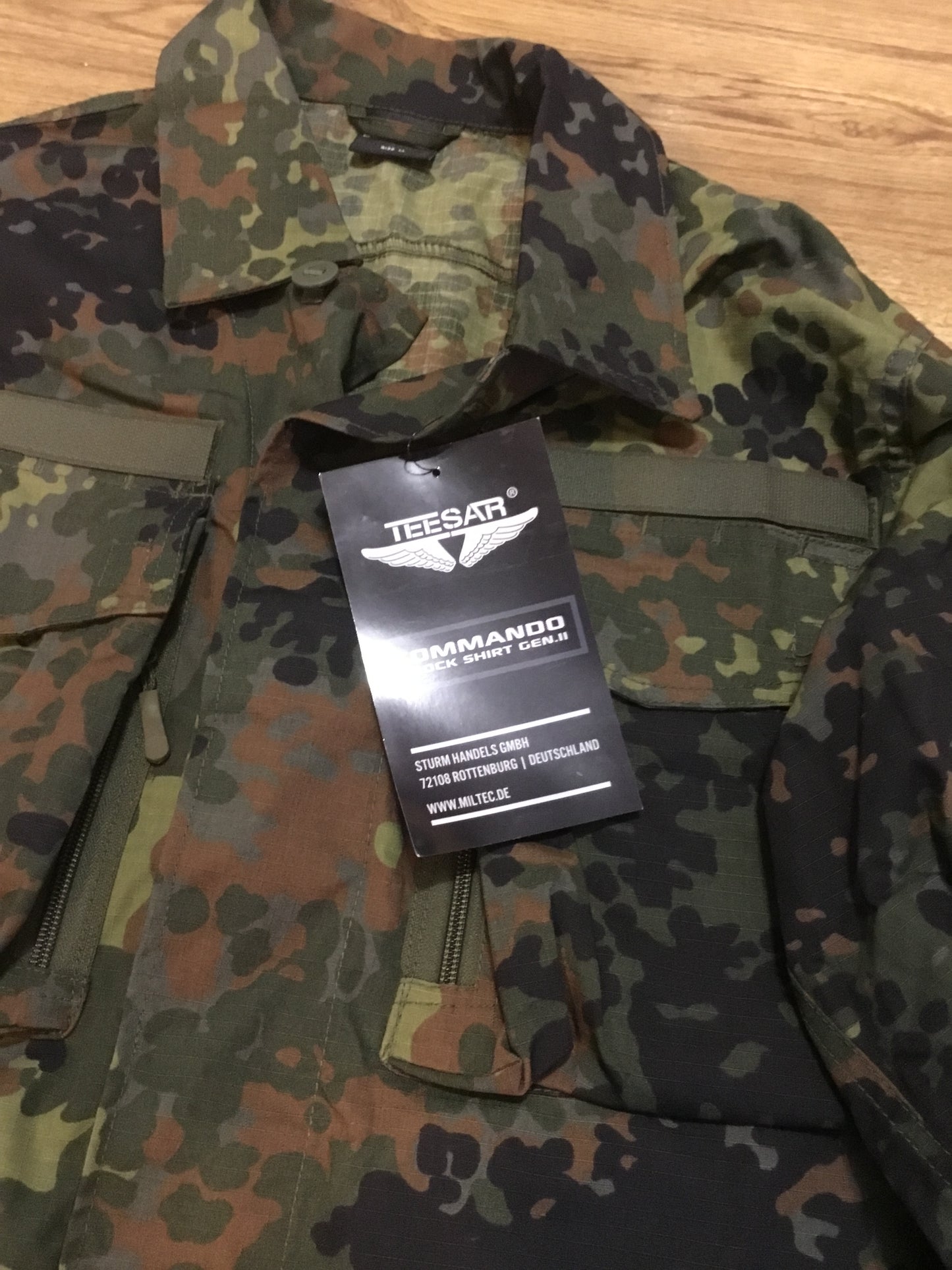 New Flecktarn Pattern BDU Combat Shirt ( MEDIUM)