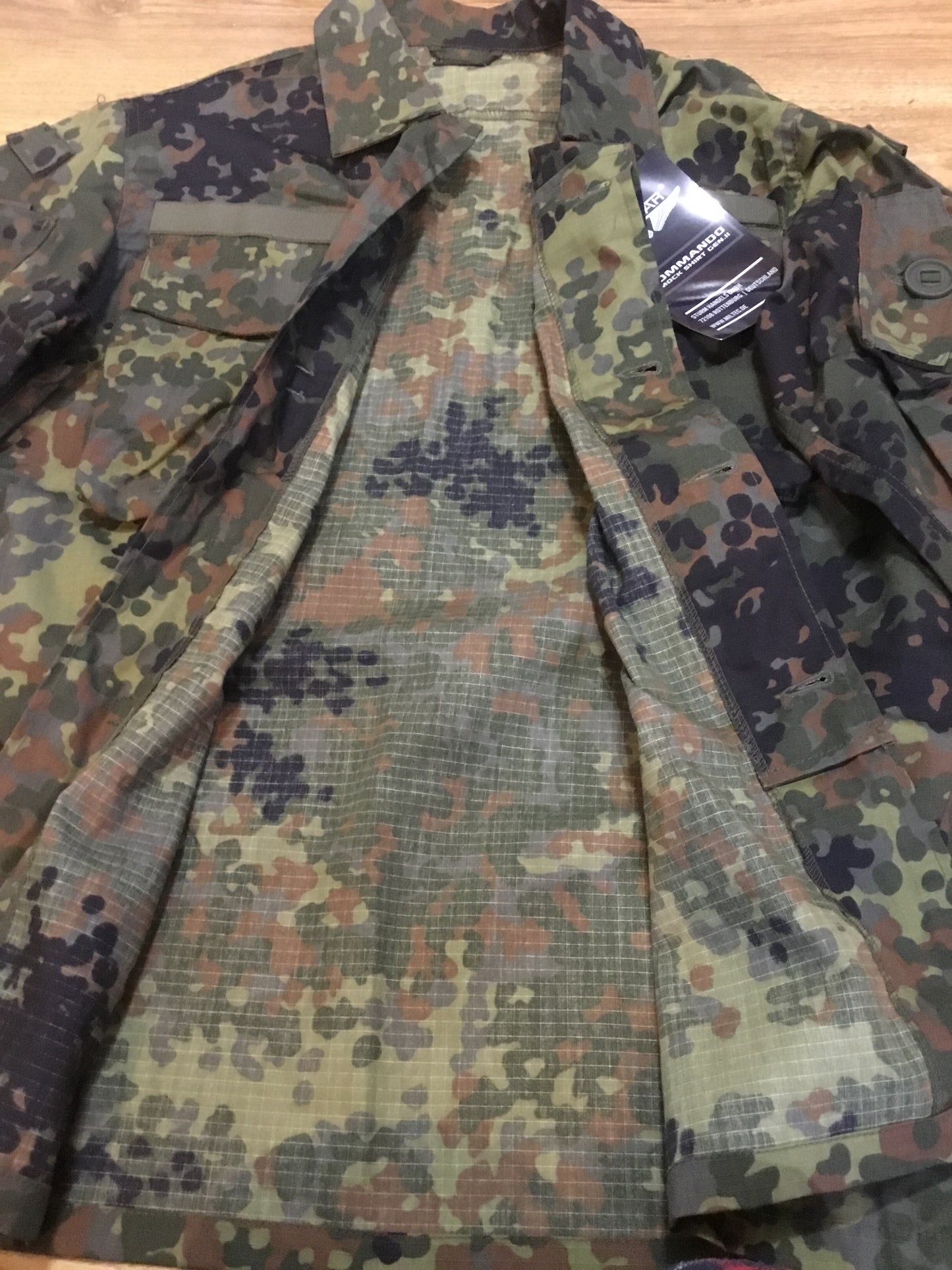 New Flecktarn Pattern BDU Combat Shirt ( MEDIUM)