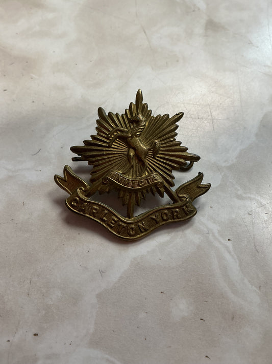 Canadian Carlton & York Regiment cap badge