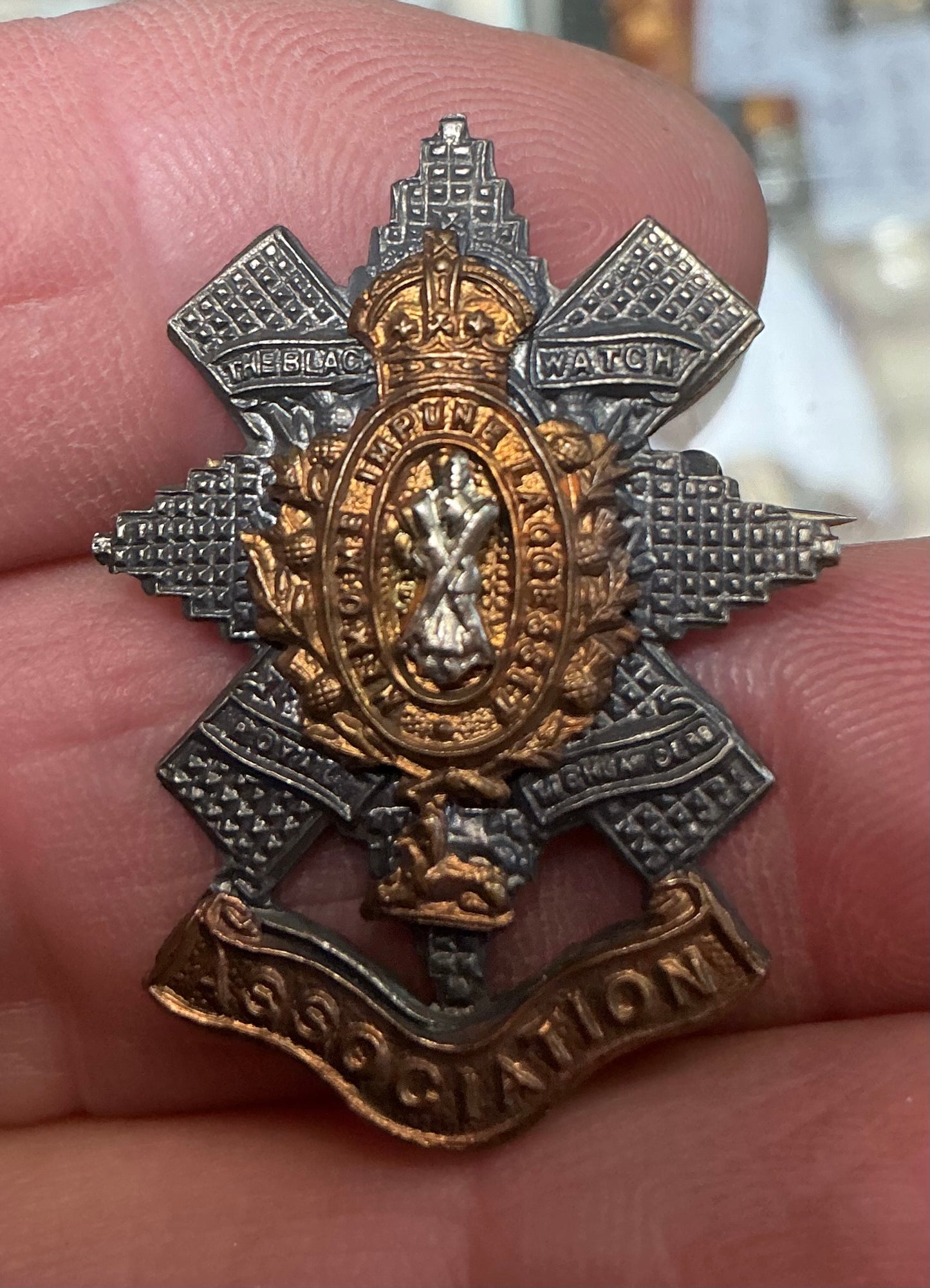 WW11 Black Watch Association Pin King’s Crown