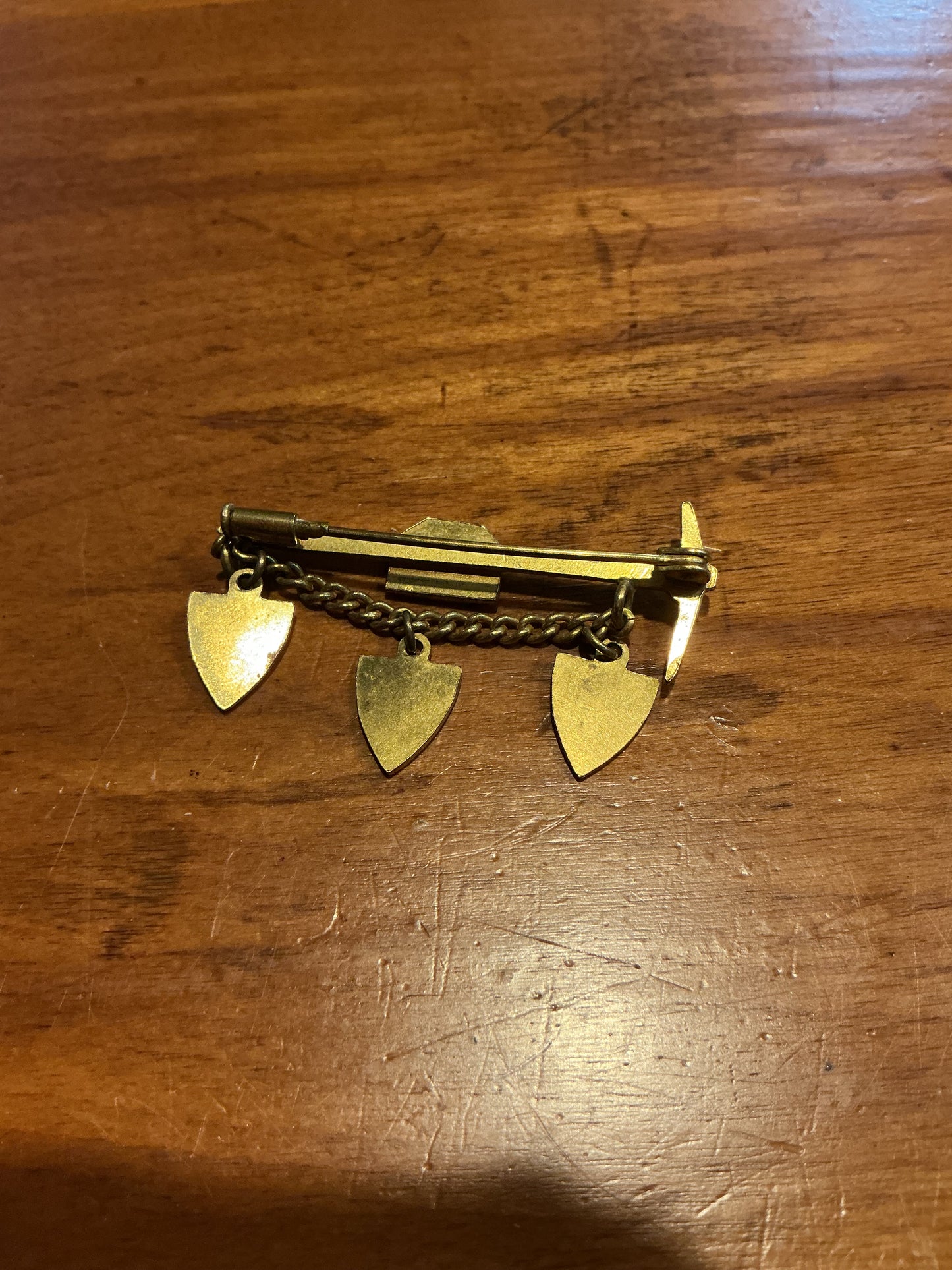 Vintage Swiss Alps Pin with Charms