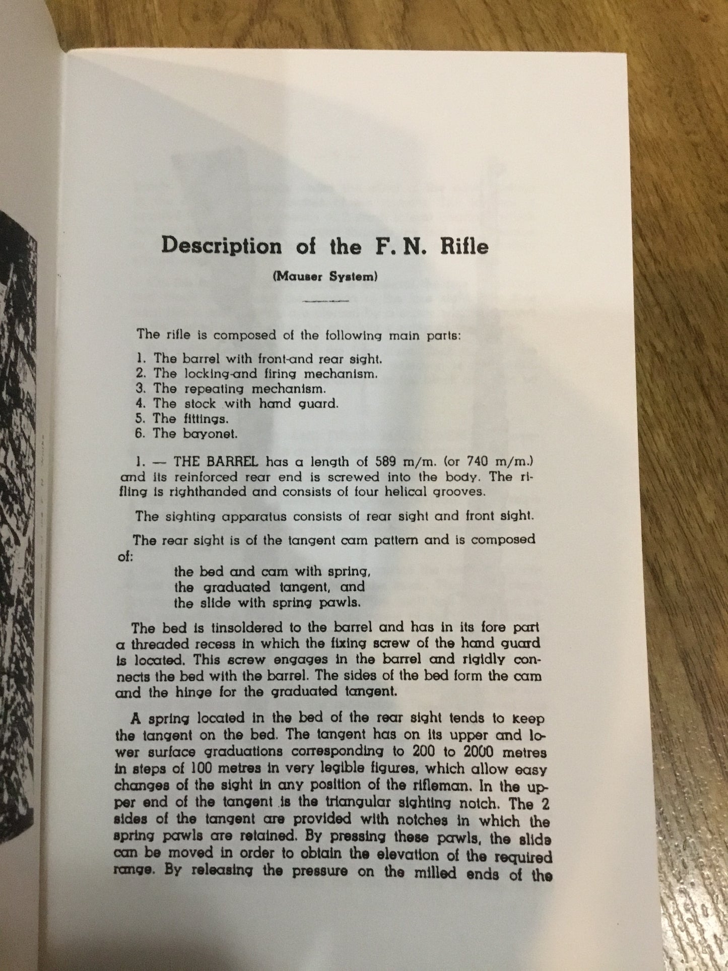 FN Mauser Model 98 Rifle and Carbine Operator’s Manual