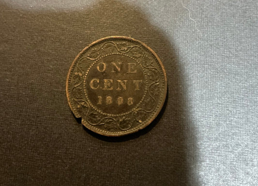 1898 Canada Large Cent Coin Queen Victoria