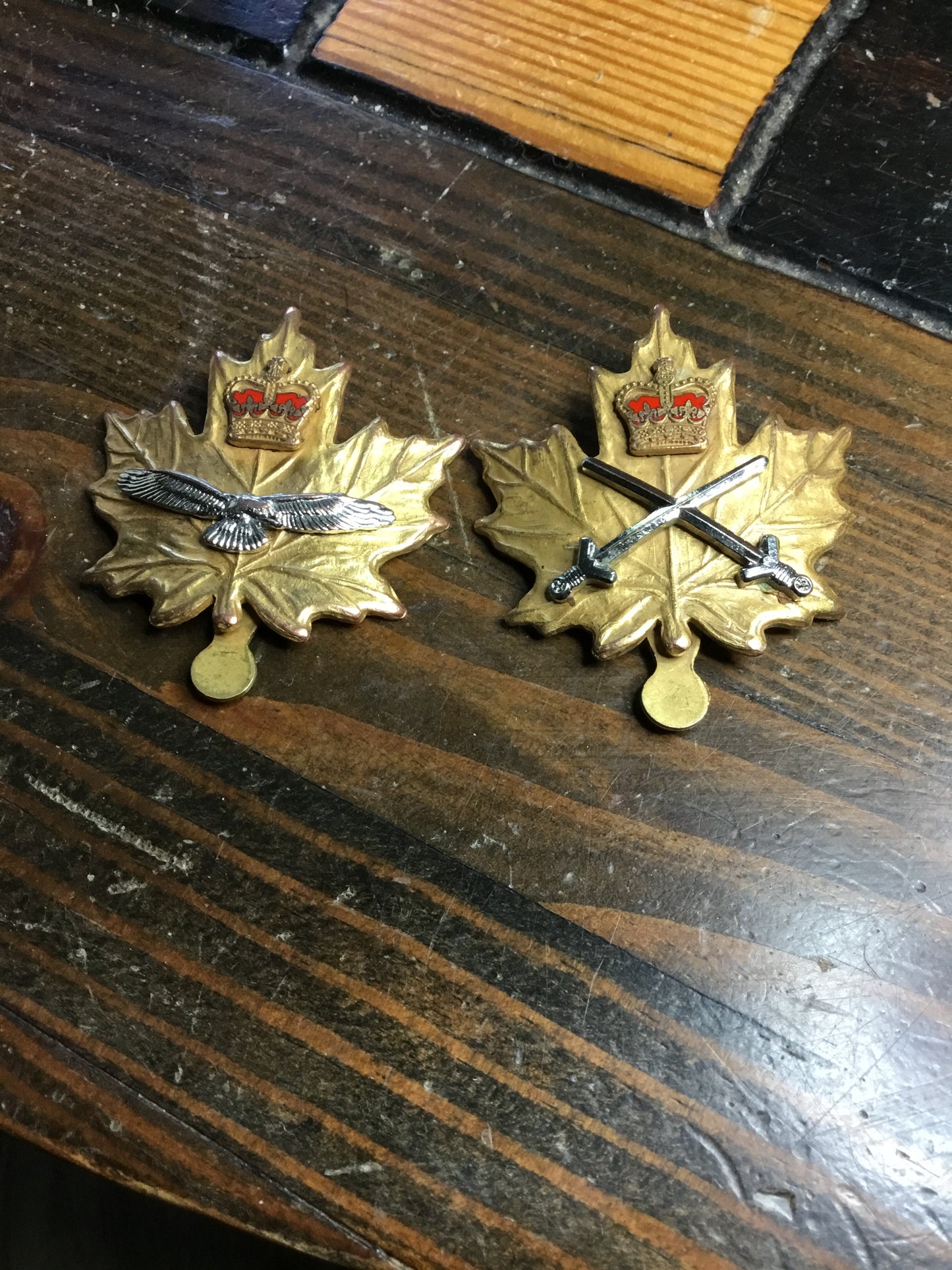 Canadian Army and Air Cadet Instructor Hat Badges