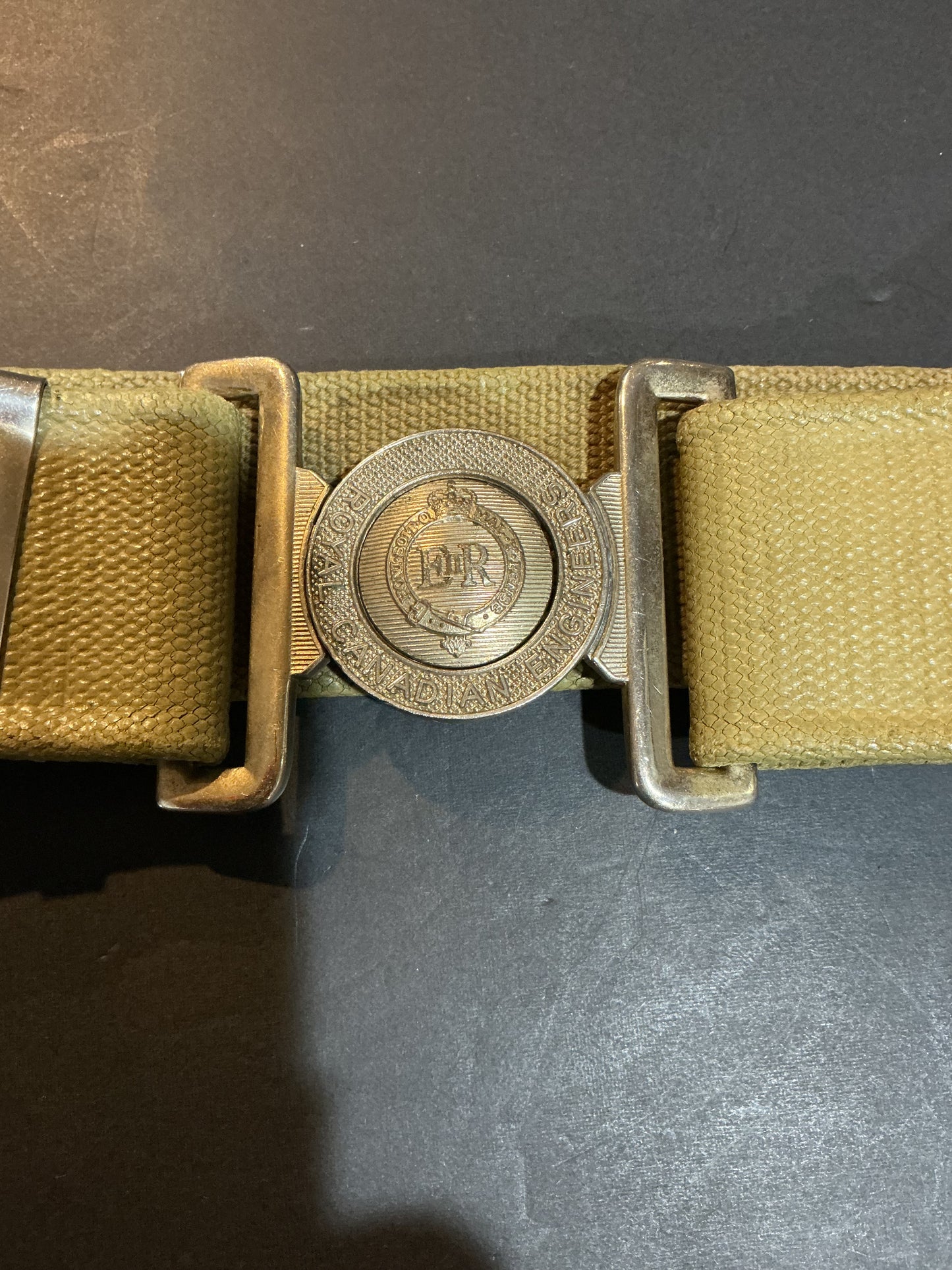 Royal Canadian Engineers Post War Belt and Buckle .