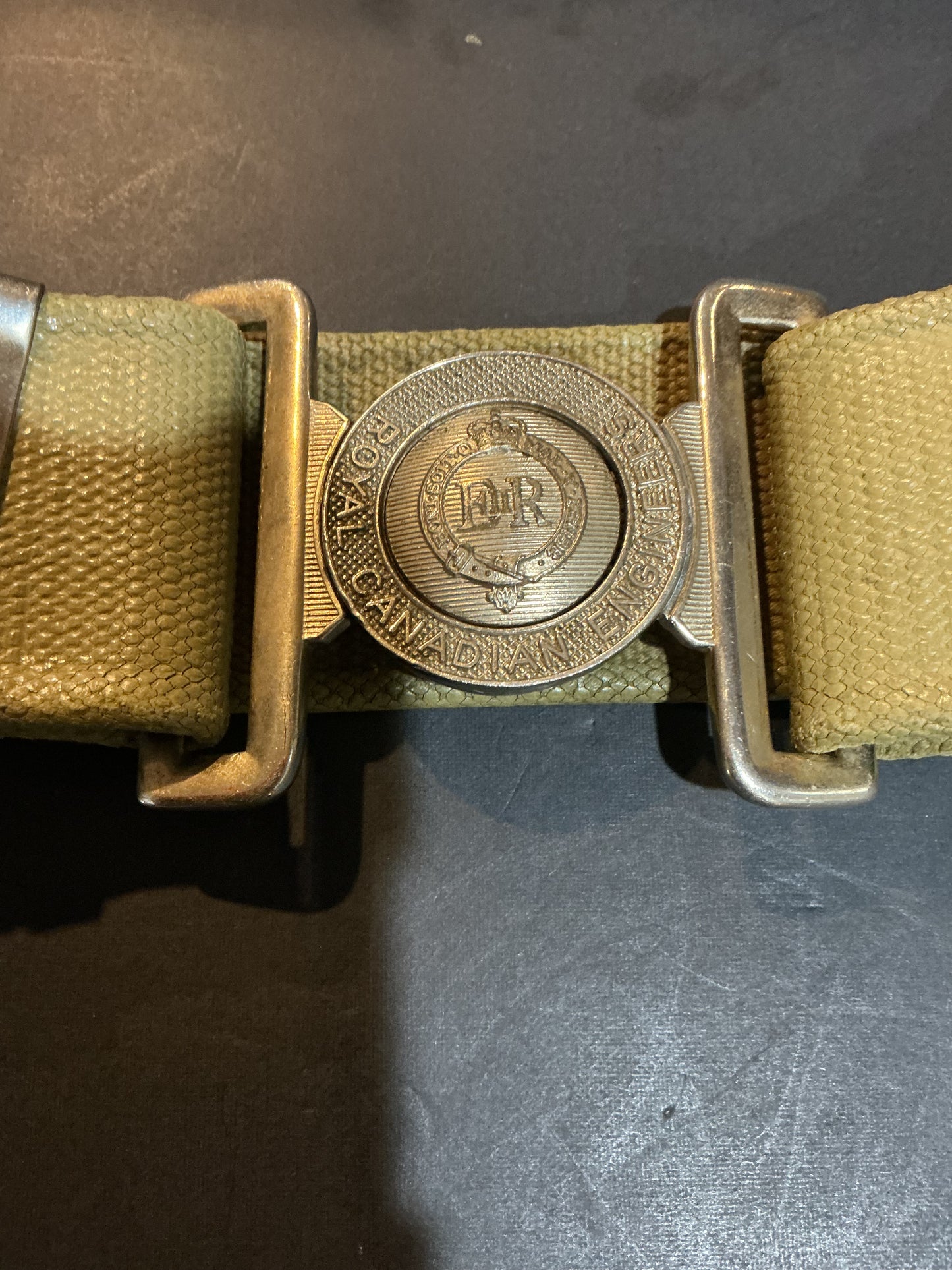 Royal Canadian Engineers Post War Belt and Buckle .