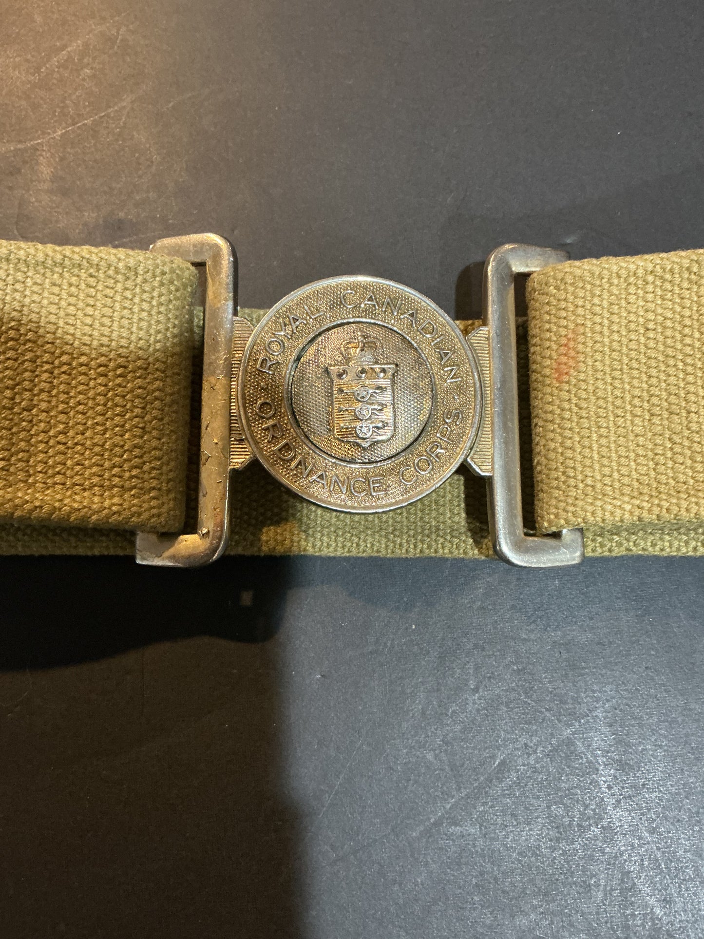 Royal CANADIAN ORDNANCE CORPS BELT AND BUCKLE