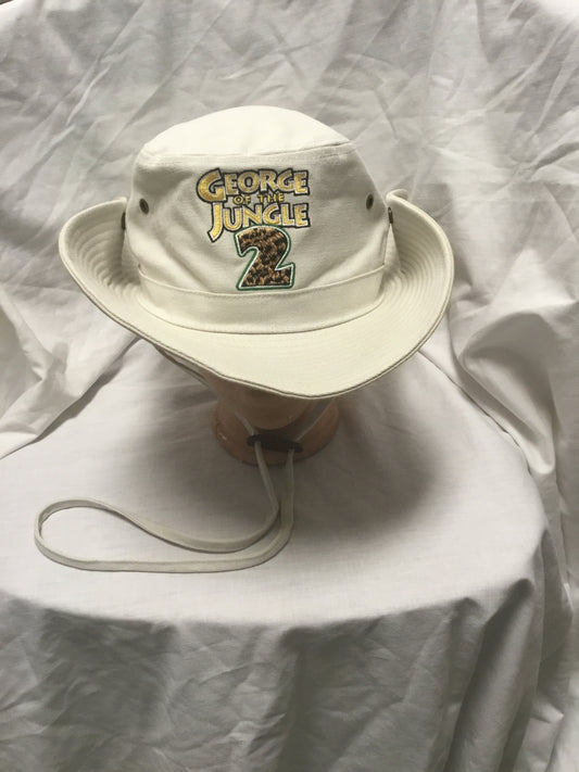 2003 GEORGE OF THE JUNGLE 2: Embroidered Canvas Safari Bush Hat DISNEY PROMOTION.