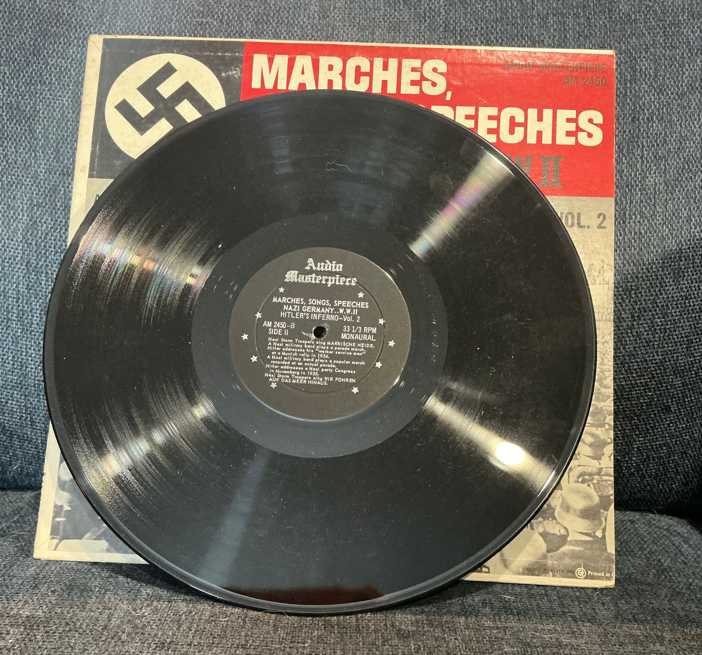 LP HITLER'S INFERNO VOL 2 MARCHES SONGS , Speeches