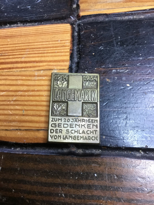 1934 German Badge Commemorating the 20th Anniversary of the Battle of LANGEMARCK